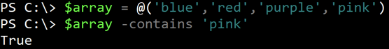 PowerShell -contains Operator