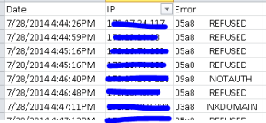 parse dns log