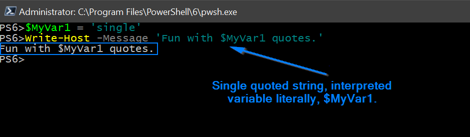 Double Quotes In String Powershell