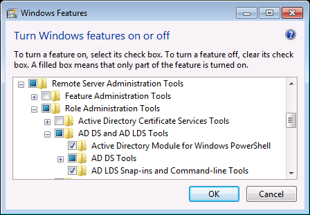 powershell install active directory module windows 10