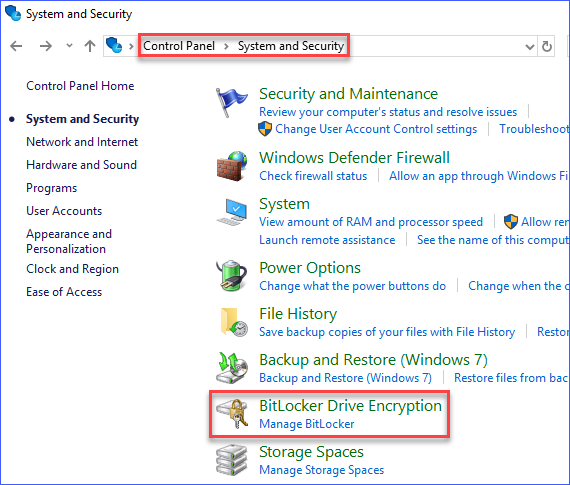 BitLocker recovery key