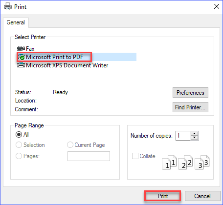 BitLocker recovery key printed to PDF