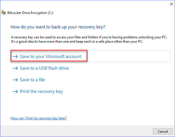 windows 7 ultimate bitlocker backup recovery key