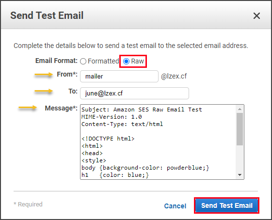 How to use  SES to send Emails - CloudPages