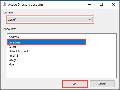 Adding User to the Active Directory Box