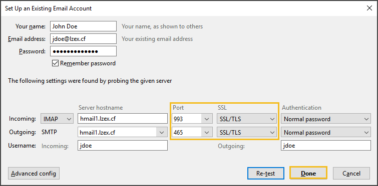 Port and SSL Values