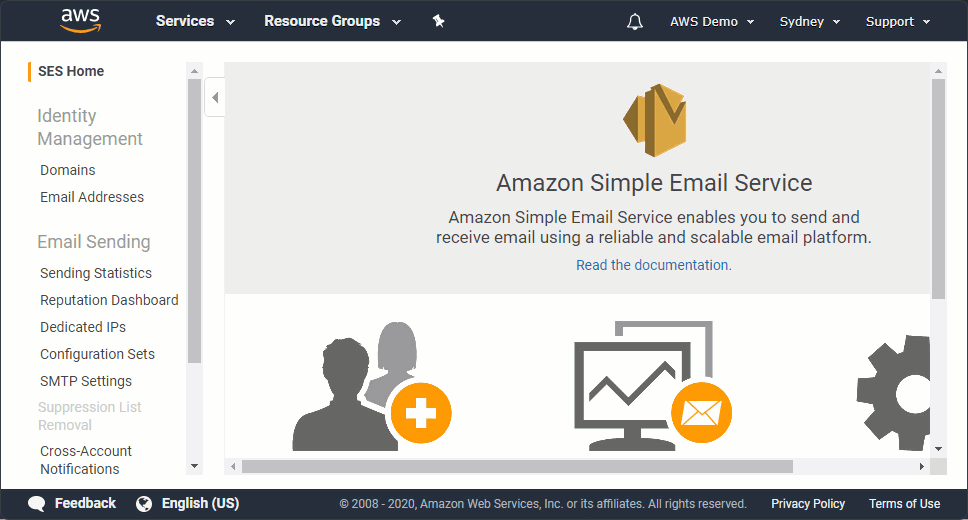 How to send an email –  Web Services (AWS)