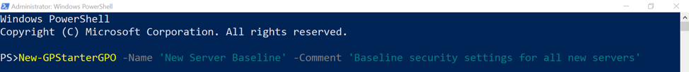 Creating a starter GPO with PowerShell