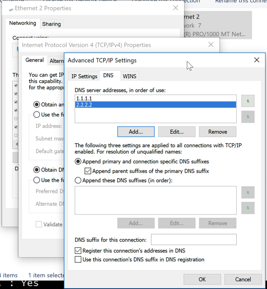DNS Server Search Order (GUI-Style)