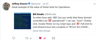 Feedback on Pester Test Tweet