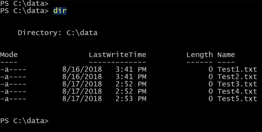 Multiple text files in the C:data folder