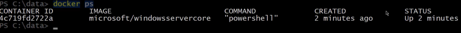 Listing running containers