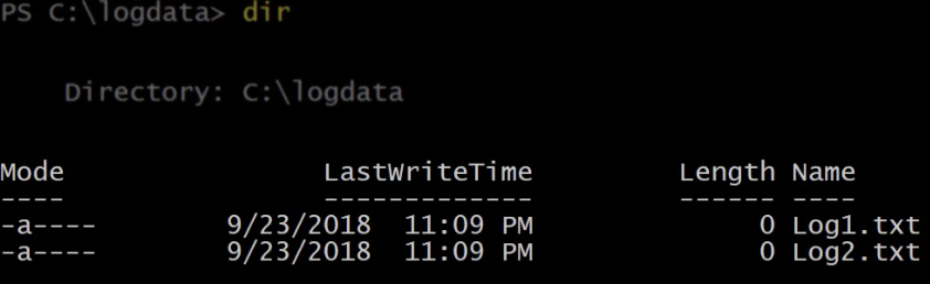 Two files in C:logdata