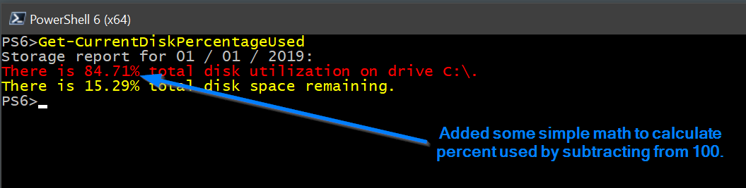 Adding math calculation to example script