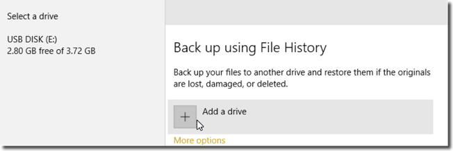 Adding a backup drive