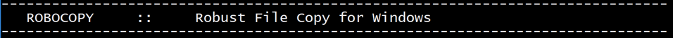 Robocopy-taakheader