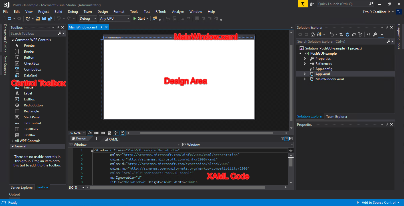 Visual Studio MainWindow.xaml