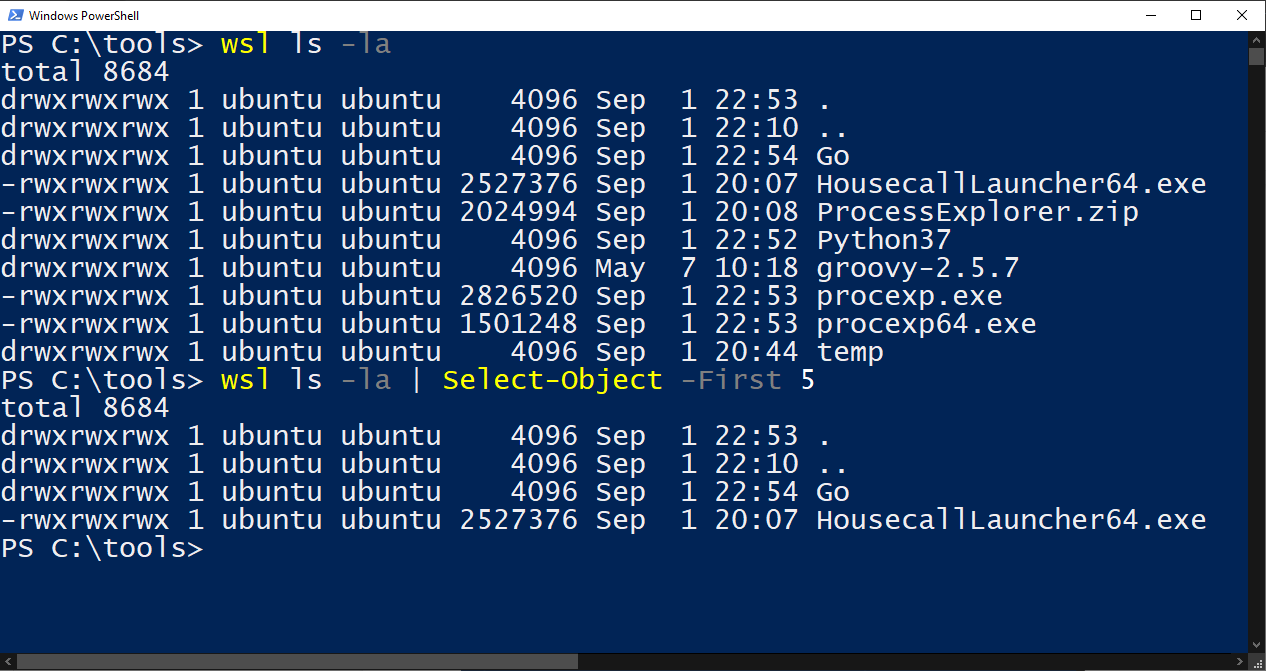 Passing Bash output to PowerShell