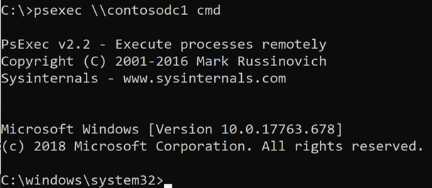 Remote cmd. PSEXEC.