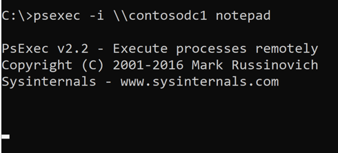 Running psexec in interactive mode
