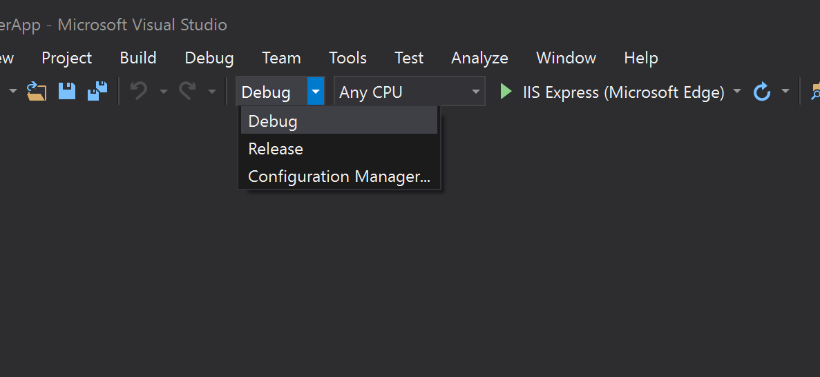 Setting the Visual Studio project to Release