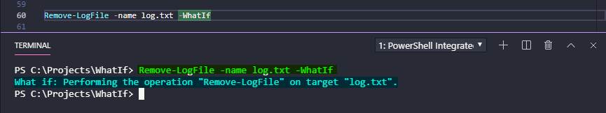 PS51> Remove-LogFile -name log.txt -WhatIf