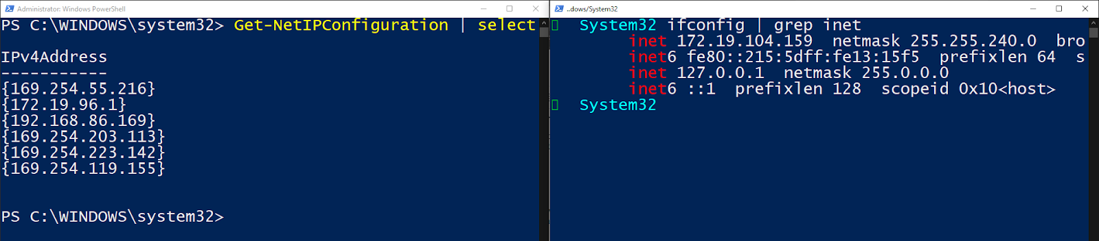 Same comparison from earlier, but against a WSL2 distro