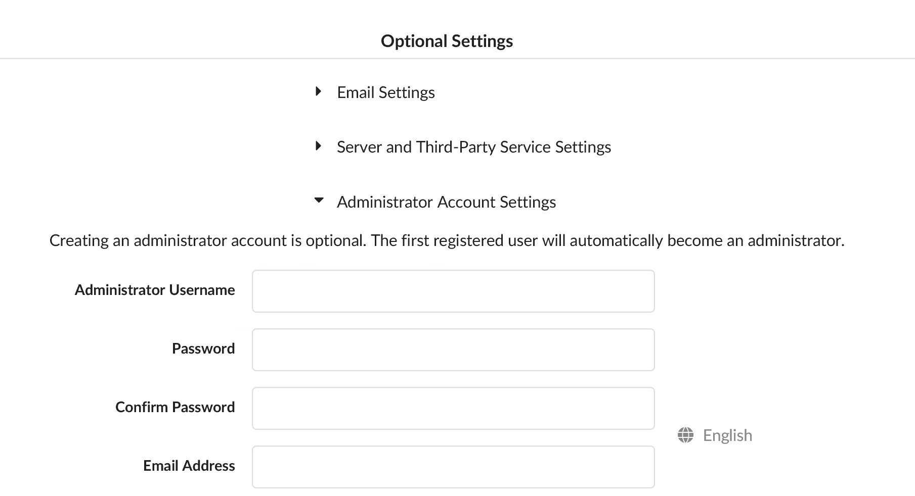 Assigning an administrator account