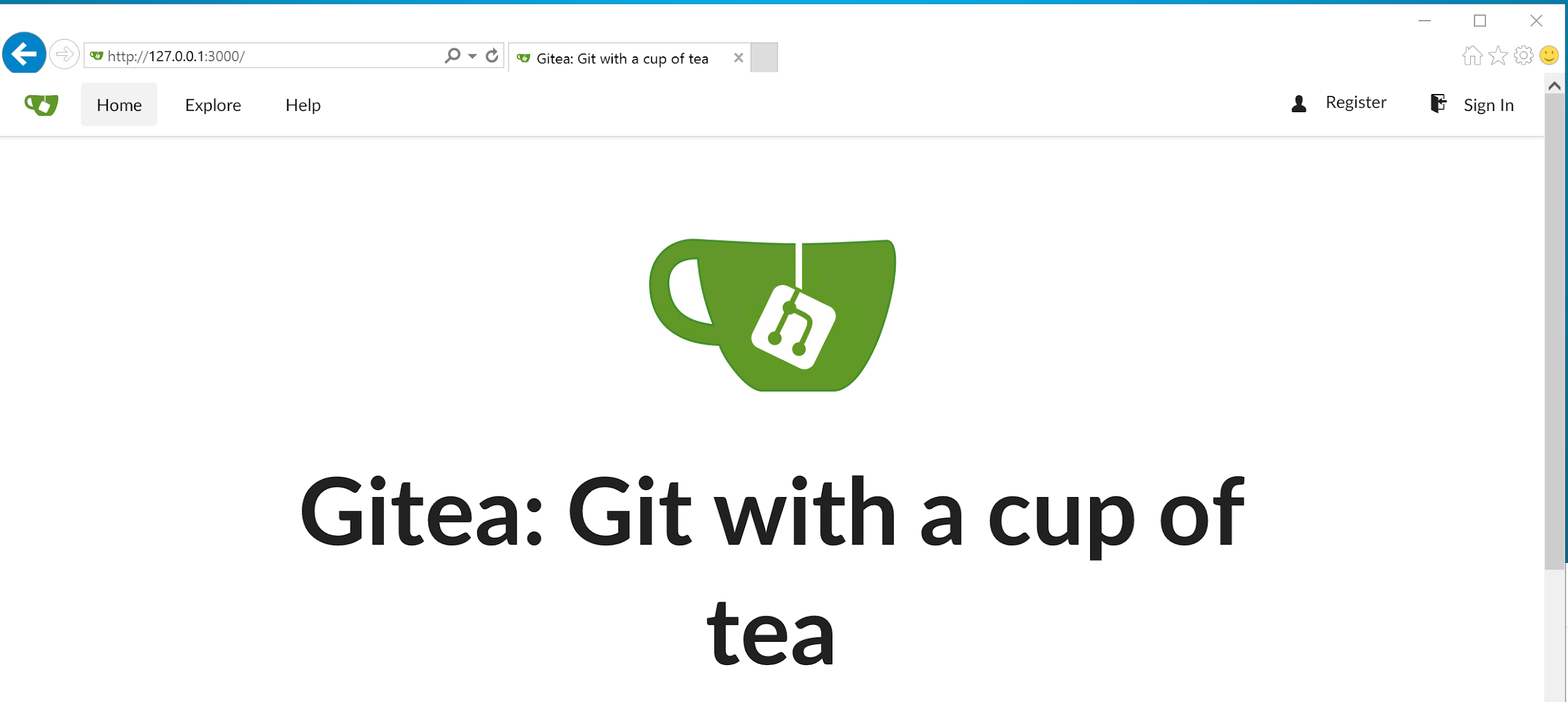 Gitea web page