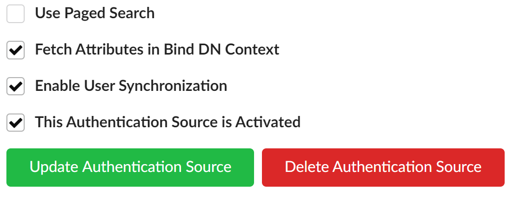 GitEa authentication source settings