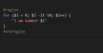 For Statements With Region Blocks