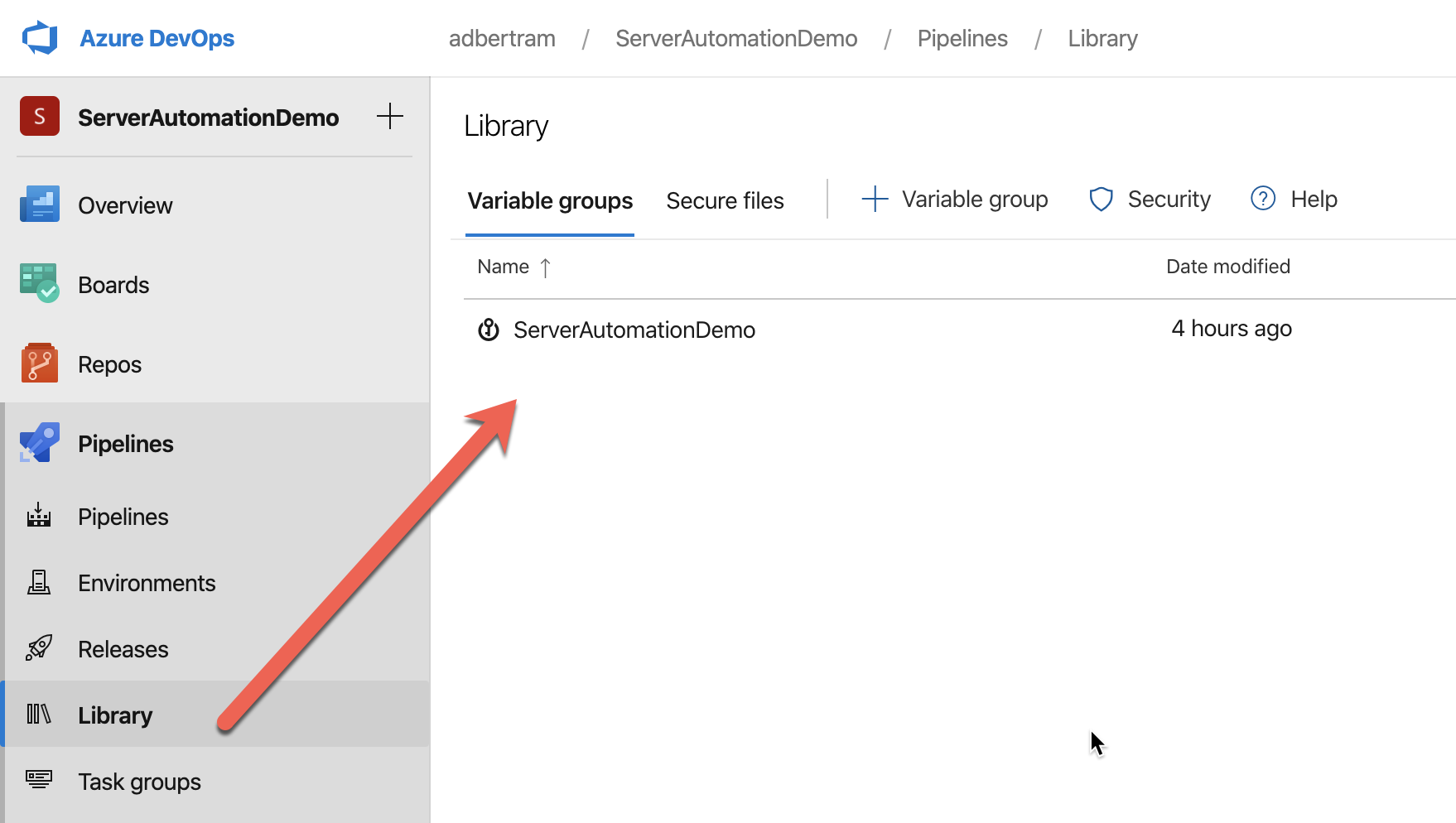 Available variable group