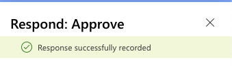 Approval response received