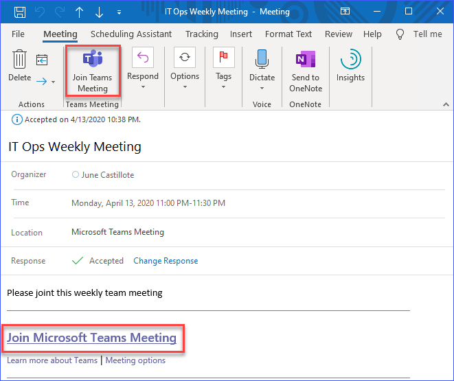 how does microsoft team meeting work