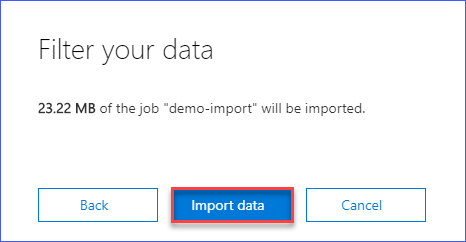 Confirm to Import data