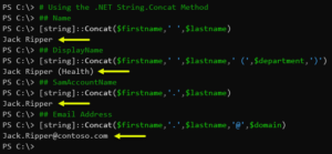 powershell strings