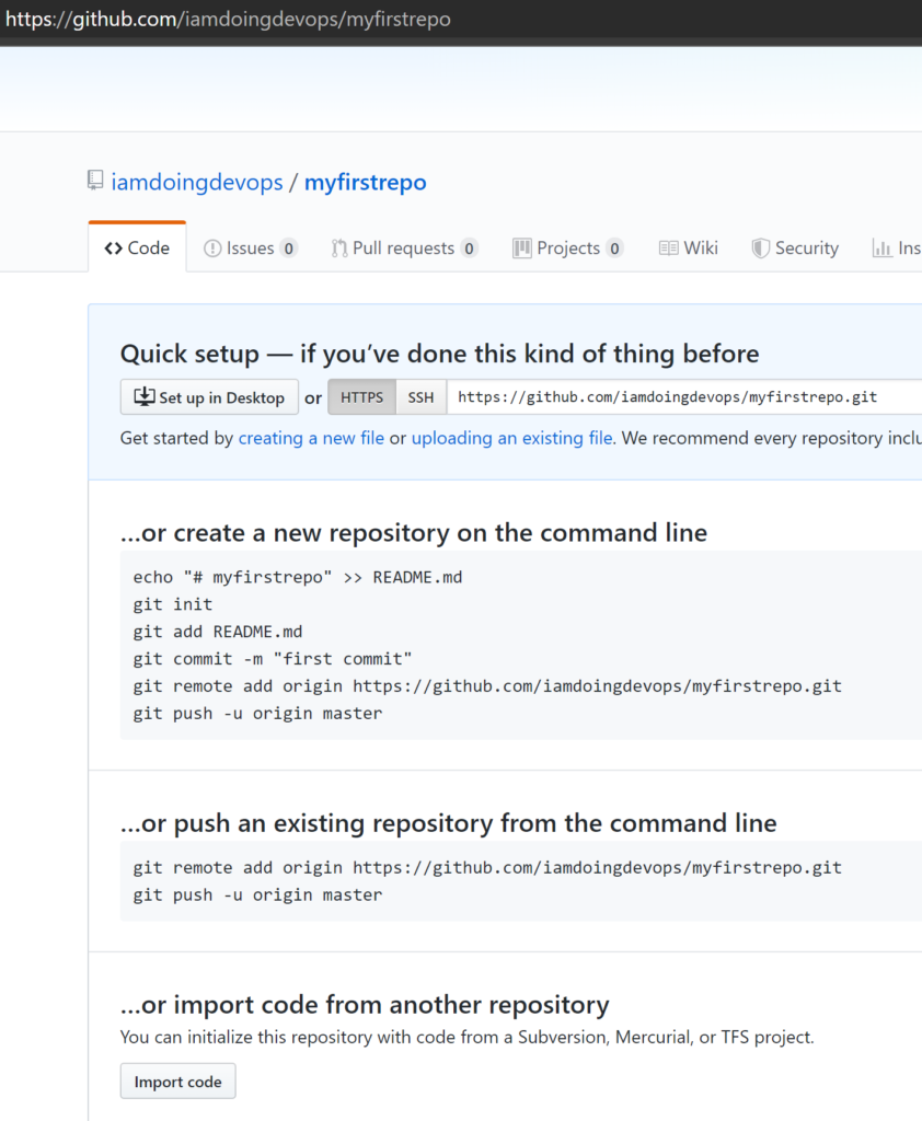 Empty myfirstrepo GitHub repo