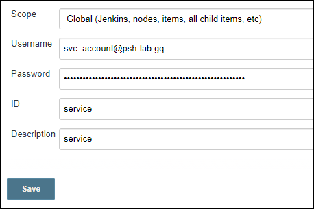 Adding a global credential