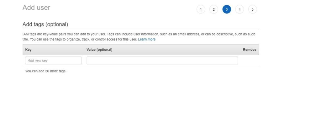 click the Next: Tags button