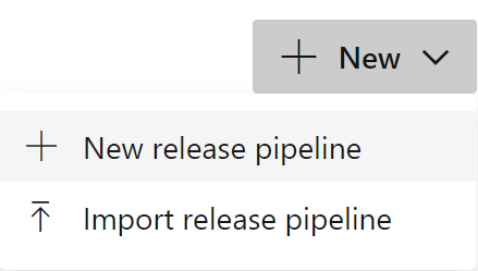 New release pipeline menu option