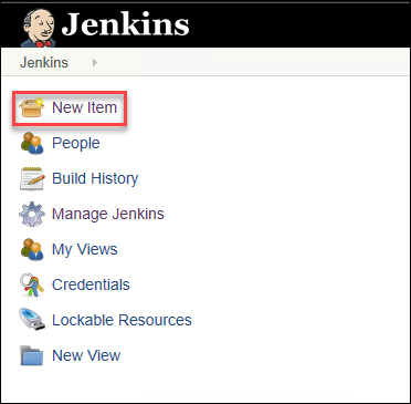 Click on New Item