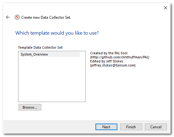 Selecting a template