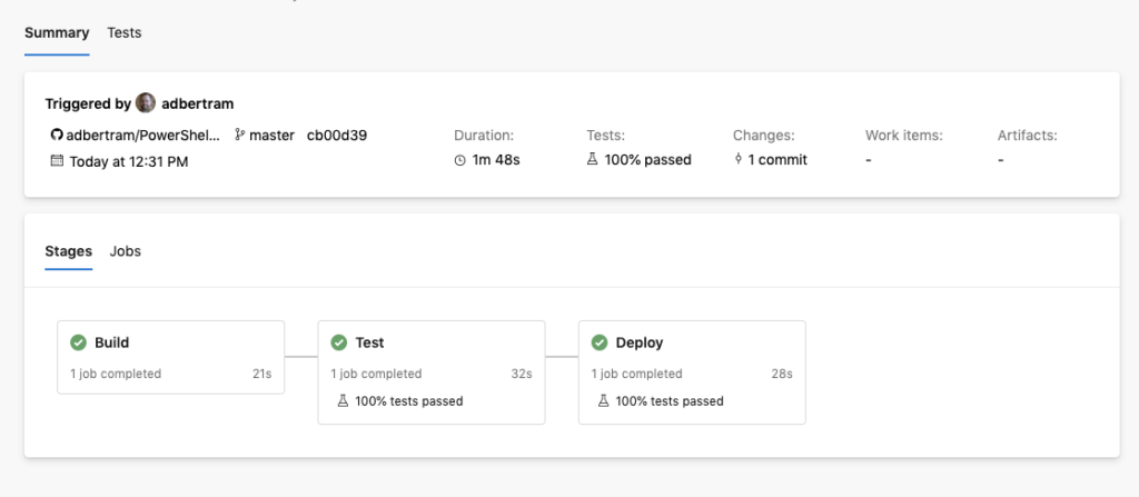 Azure Pipeline for a Powershell