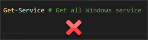 A comment is added to the end of the code