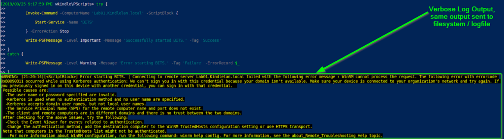 PSFramework filesystem log provider