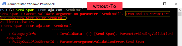 Running Send-Spam without the To parameter