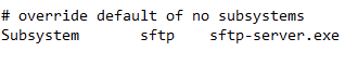 Override Default of no Subsystems