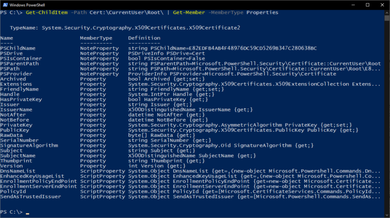 Windows Certificate Management with PowerShell