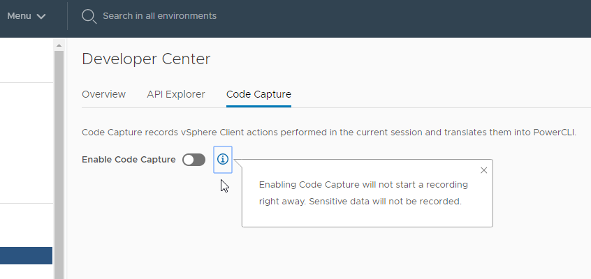 Enabling code capture