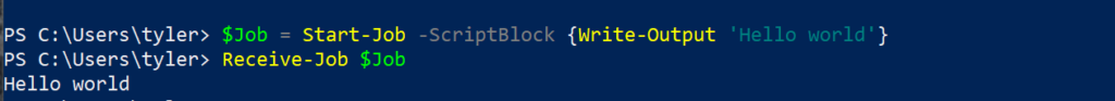Receive-Job output